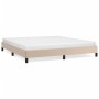 Estructura de cama de cuero sintético capuchino 160x200 cm de vidaXL, Camas y somieres - Ref: Foro24-346915, Precio: 120,66 €...