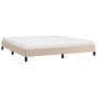 Estructura de cama de cuero sintético capuchino 160x200 cm de vidaXL, Camas y somieres - Ref: Foro24-346915, Precio: 120,66 €...
