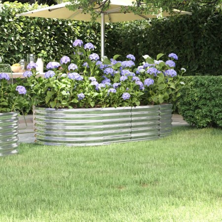 Jardinera arriate acero galvanizado plata 152x80x36 cm en Macetas y jardineras | Comprar online en Foru.es