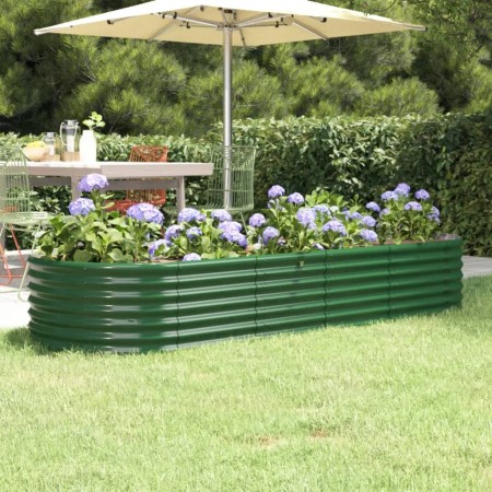Jardinera arriate acero galvanizado verde 224x80x36 cm en Macetas y jardineras | Comprar online en Foru.es