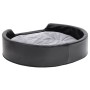Cama para perros felpa y cuero sintético negro gris 79x70x19 cm en Camas para perros | Comprar online en Foru.es