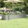 Jardinera arriate acero galvanizado plata 224x80x36 cm en Macetas y jardineras | Comprar online en Foru.es