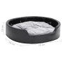 Cama para perros felpa y cuero sintético negro gris 79x70x19 cm en Camas para perros | Comprar online en Foru.es