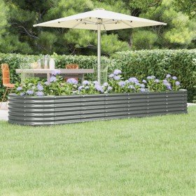 Jardinera arriate acero galvanizado gris 296x80x36 cm en Macetas y jardineras | Comprar online en Foru.es