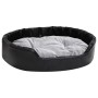 Cama para perros felpa y cuero sintético negro gris 90x79x20 cm en Camas para perros | Comprar online en Foru.es