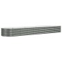 Jardinera arriate acero galvanizado gris 368x80x36 cm en Macetas y jardineras | Comprar online en Foru.es