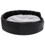 Cama para perros felpa y cuero sintético negro gris 90x79x20 cm en Camas para perros | Comprar online en Foru.es