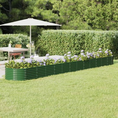 Jardinera arriate acero galvanizado verde 512x80x36 cm en Macetas y jardineras | Comprar online en Foru.es