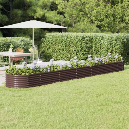 Jardinera arriate acero galvanizado marrón 512x80x36 cm en Macetas y jardineras | Comprar online en Foru.es