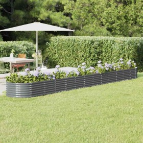 Jardinera arriate acero galvanizado antracita 512x80x36 cm en Macetas y jardineras | Comprar online en Foru.es