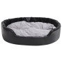 Cama para perros felpa y cuero sintético negro gris 99x89x21 cm en Camas para perros | Comprar online en Foru.es