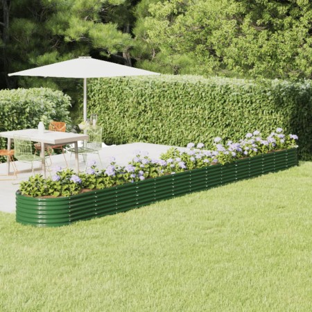 Jardinera arriate acero galvanizado verde 620x80x36 cm en Macetas y jardineras | Comprar online en Foru.es
