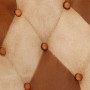 Mecedora con taburete cuero auténtico y lona marrón de vidaXL, Mecedoras - Ref: Foro24-339707, Precio: 130,44 €, Descuento: %