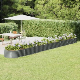 Jardinera arriate acero galvanizado gris 620x80x36 cm en Macetas y jardineras | Comprar online en Foru.es