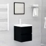 Mueble con lavabo negro madera contrachapada de vidaXL, Tocadores de baño - Ref: Foro24-3071622, Precio: 165,02 €, Descuento: %