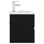Mueble con lavabo negro madera contrachapada de vidaXL, Tocadores de baño - Ref: Foro24-3071622, Precio: 165,02 €, Descuento: %