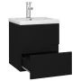 Mueble con lavabo negro madera contrachapada de vidaXL, Tocadores de baño - Ref: Foro24-3071622, Precio: 165,02 €, Descuento: %