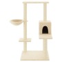 Rascador para gatos con postes de sisal color crema 95 cm de vidaXL, Mobiliario para gatos - Ref: Foro24-172073, Precio: 45,1...