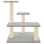 Rascador para gatos con postes de sisal gris claro 61 cm de vidaXL, Mobiliario para gatos - Ref: Foro24-172086, Precio: 45,77...