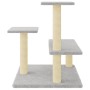 Rascador para gatos con postes de sisal gris claro 61 cm de vidaXL, Mobiliario para gatos - Ref: Foro24-172086, Precio: 45,77...