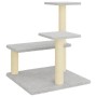 Rascador para gatos con postes de sisal gris claro 61 cm de vidaXL, Mobiliario para gatos - Ref: Foro24-172086, Precio: 45,77...