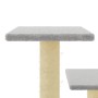 Rascador para gatos con postes de sisal gris claro 61 cm de vidaXL, Mobiliario para gatos - Ref: Foro24-172086, Precio: 45,77...