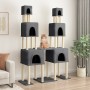 Rascador para gatos con postes de sisal gris oscuro 199 cm de vidaXL, Mobiliario para gatos - Ref: Foro24-172081, Precio: 77,...