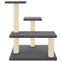 Rascador para gatos con postes de sisal gris oscuro 61 cm de vidaXL, Mobiliario para gatos - Ref: Foro24-172087, Precio: 45,1...