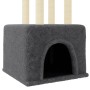 Rascador para gatos con postes de sisal gris oscuro 133,5 cm de vidaXL, Mobiliario para gatos - Ref: Foro24-172084, Precio: 4...