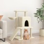 Rascador para gatos con postes de sisal color crema 96,5 cm de vidaXL, Mobiliario para gatos - Ref: Foro24-172076, Precio: 41...