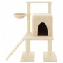 Rascador para gatos con postes de sisal color crema 96,5 cm de vidaXL, Mobiliario para gatos - Ref: Foro24-172076, Precio: 41...