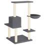 Rascador para gatos con postes de sisal gris oscuro 95 cm de vidaXL, Mobiliario para gatos - Ref: Foro24-172075, Precio: 41,5...