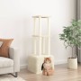 Rascador para gatos con postes de sisal color crema 133,5 cm de vidaXL, Mobiliario para gatos - Ref: Foro24-172082, Precio: 3...