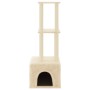 Rascador para gatos con postes de sisal color crema 133,5 cm de vidaXL, Mobiliario para gatos - Ref: Foro24-172082, Precio: 3...
