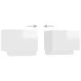 Mueble para TV con luces LED blanco brillante 300x35x40 cm de vidaXL, Muebles TV - Ref: Foro24-3081930, Precio: 267,60 €, Des...