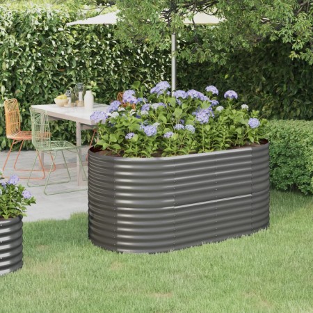 Jardinera arriate acero galvanizado gris 152x80x68 cm en Macetas y jardineras | Comprar online en Foru.es