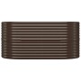 Jardinera arriate acero galvanizado marrón 152x80x68 cm en Macetas y jardineras | Comprar online en Foru.es