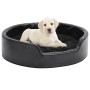 Cama para perros felpa y cuero sintético negra 69x59x19 cm en Camas para perros | Comprar online en Foru.es