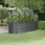 Jardinera arriate acero galvanizado antracita 224x80x68 cm en Macetas y jardineras | Comprar online en Foru.es