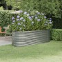 Jardinera de acero galvanizado plateado 224x80x68 cm en Macetas y jardineras | Comprar online en Foru.es