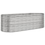 Jardinera de acero galvanizado plateado 224x80x68 cm en Macetas y jardineras | Comprar online en Foru.es