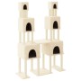 Rascador para gatos con postes de sisal color crema 199 cm de vidaXL, Mobiliario para gatos - Ref: Foro24-172079, Precio: 77,...