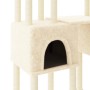 Rascador para gatos con postes de sisal color crema 199 cm de vidaXL, Mobiliario para gatos - Ref: Foro24-172079, Precio: 77,...