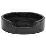 Cama para perros felpa y cuero sintético negra 69x59x19 cm en Camas para perros | Comprar online en Foru.es
