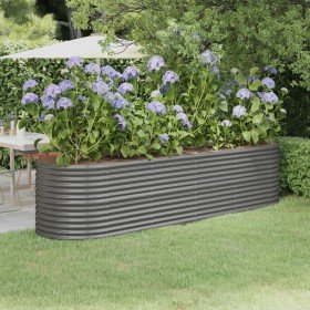 Jardinera arriate acero galvanizado gris 296x80x68 cm en Macetas y jardineras | Comprar online en Foru.es