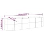 Jardinera arriate acero galvanizado gris 296x80x68 cm en Macetas y jardineras | Comprar online en Foru.es