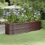Jardinera arriate acero galvanizado marrón 296x80x68 cm en Macetas y jardineras | Comprar online en Foru.es