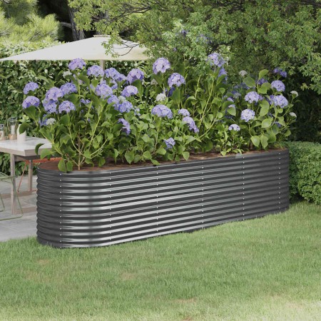 Jardinera arriate acero galvanizado antracita 296x80x68 cm en Macetas y jardineras | Comprar online en Foru.es