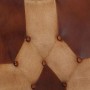 Mecedora con taburete cuero auténtico y lona marrón de vidaXL, Mecedoras - Ref: Foro24-339708, Precio: 155,19 €, Descuento: %