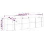 Jardinera arriate acero galvanizado antracita 296x80x68 cm en Macetas y jardineras | Comprar online en Foru.es